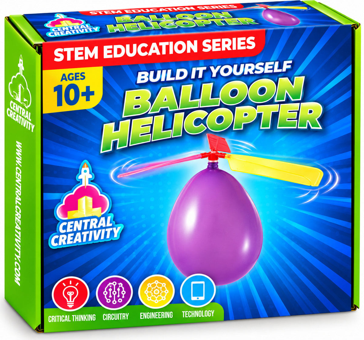 Balloon Helicopter Kit box, Central Creativity STEM Education Series, ages 10 plus