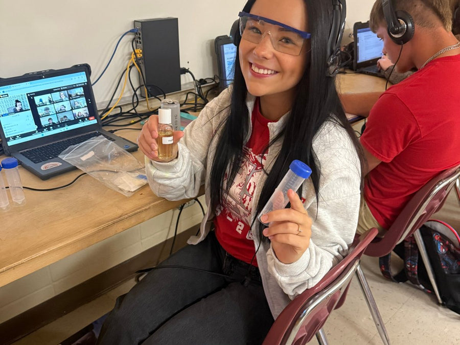 Students working through a Anatomy & Physiology (A&P) - Student Kit experiment