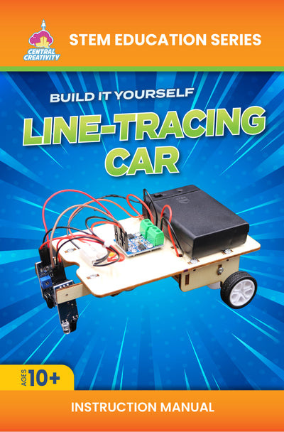 The cover of the illustrated build guide that comes with the Line Tracing Car.