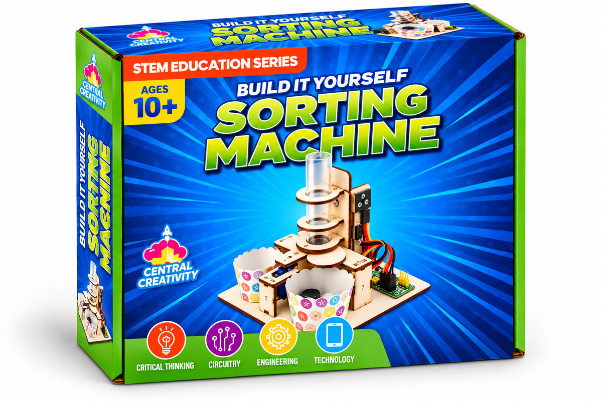 Sorting Machine Kit box, Central Creativity STEM Education Series, ages 10 plus